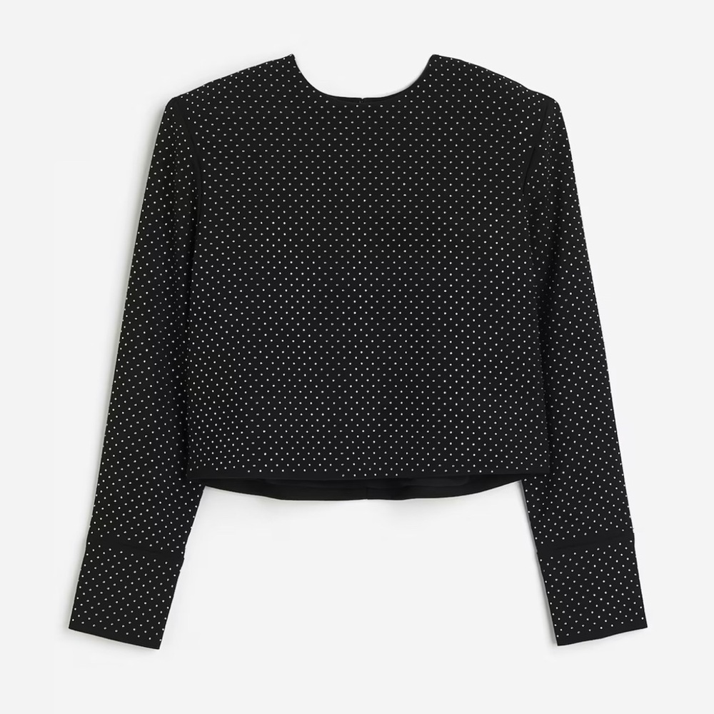H&M RHINESTONE-EMBELLISHED BLOUSE WOMEN